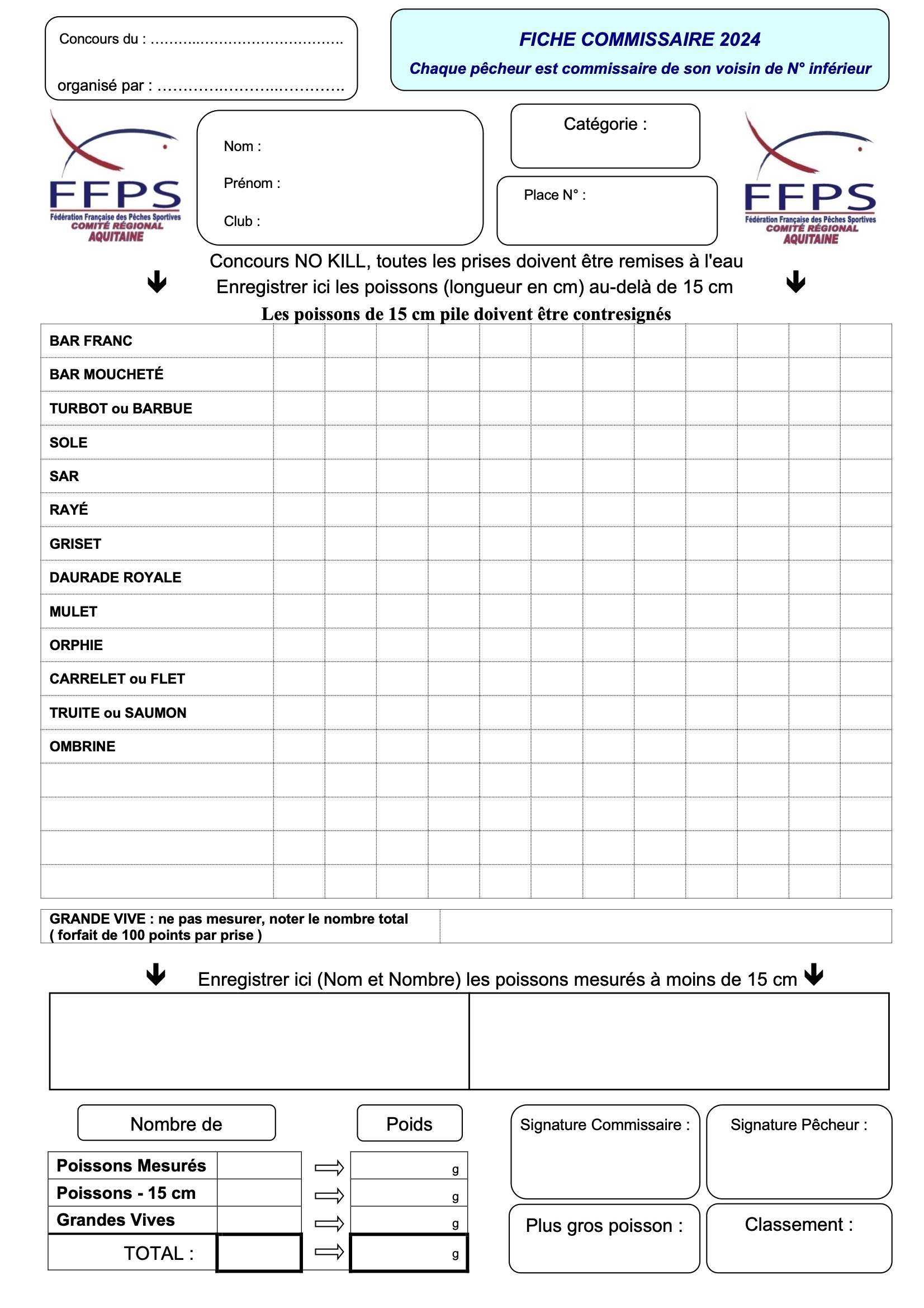 fiche commissaire 2021 FFPS Aquitaine No kill